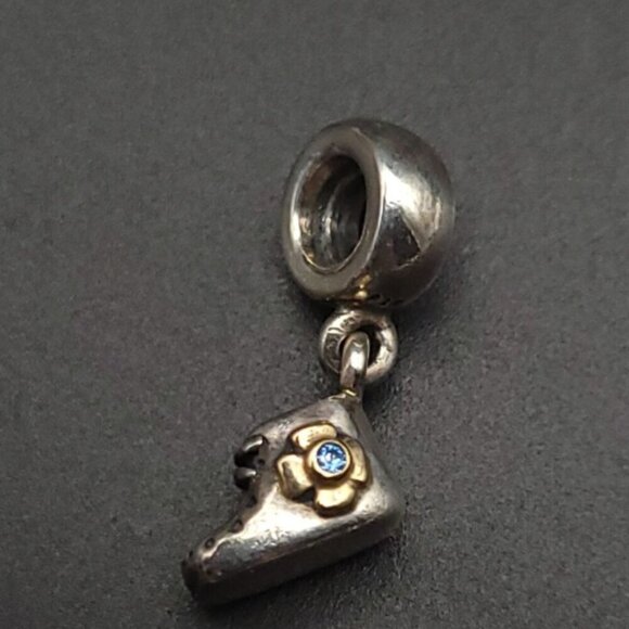 Pandora Baby Bootie Blue CZ Charm (790403CZB) - Picture 2 of 2